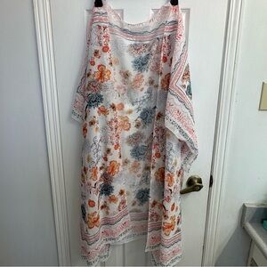 Women's Floral Sheer Kimono - One Size - NWOT